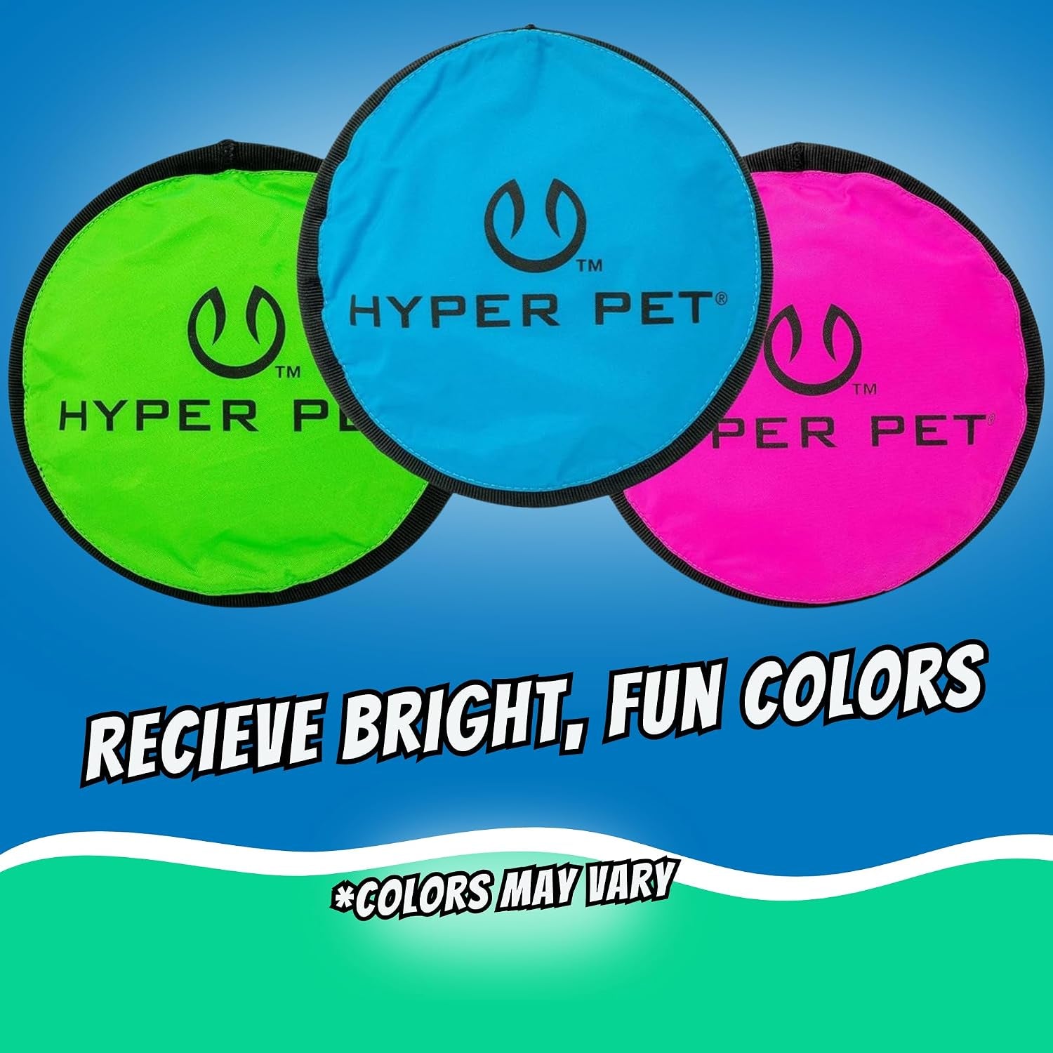 Flippy Flopper Flying Disc Soft Dog Toy 9 Inch, Floats, 5 Pack