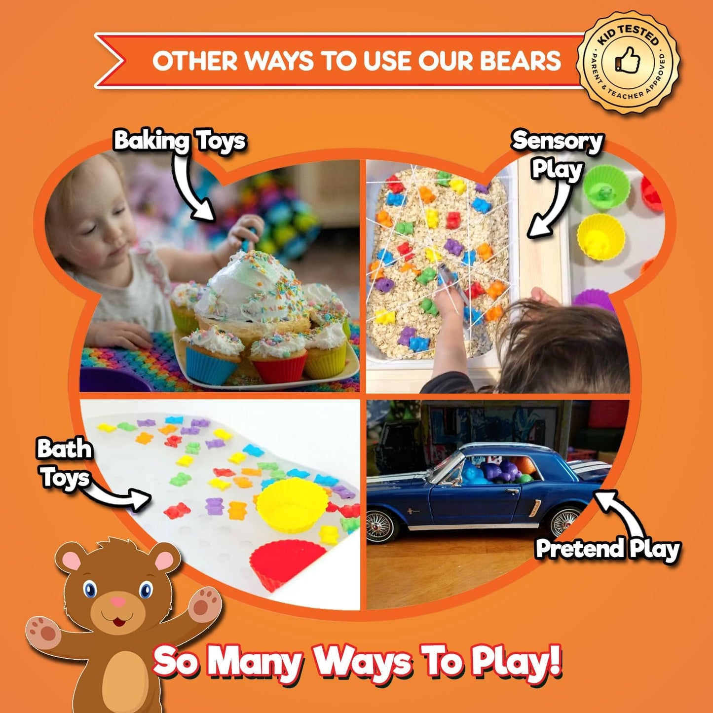 Cute & Cuddly Counting Bears - Sort, Count, Match & Play with 48Pc + Ebook