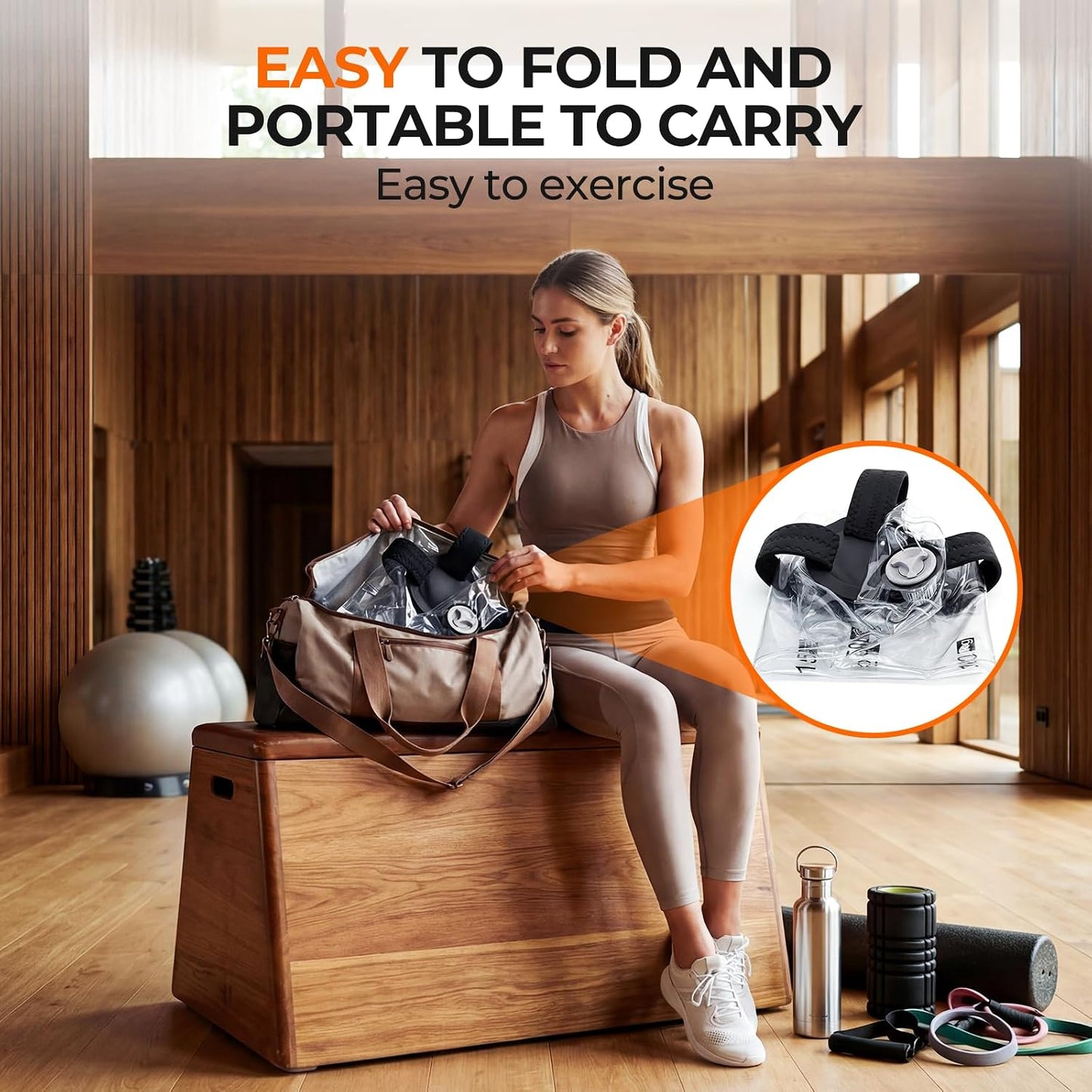 Water Weights Aqua Bag, 44 Lbs - Adjustable Portable Water Weight Workout Sandbag Alternative Stability Fitness Equipment for Strength Core Balance Training Full Body Exercise Home Gym