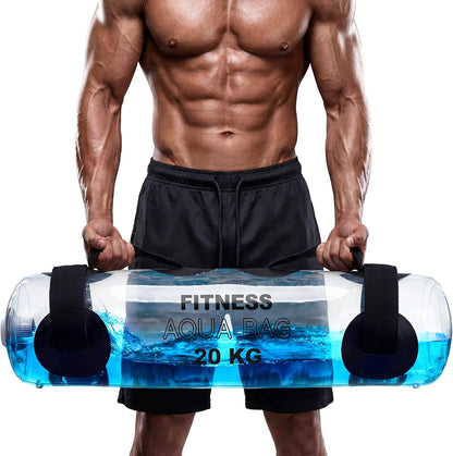 Water Weights Aqua Bag, 44 Lbs - Adjustable Portable Water Weight Workout Sandbag Alternative Stability Fitness Equipment for Strength Core Balance Training Full Body Exercise Home Gym