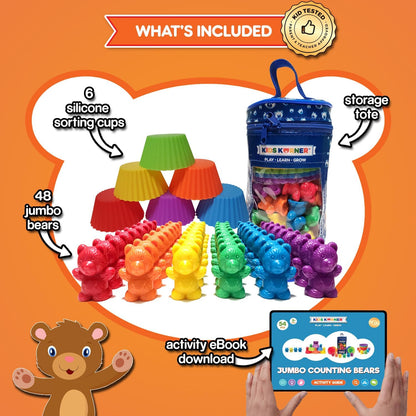 Cute & Cuddly Counting Bears - Sort, Count, Match & Play with 48Pc + Ebook
