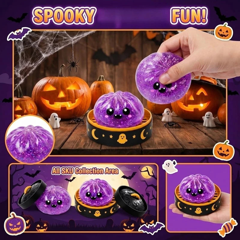 Halloween Squishy Ball Simulated Butter Squishy Ball Fidget Toy Halloween Relief Stress Toys Relaxing Gifts Party Favors Gift