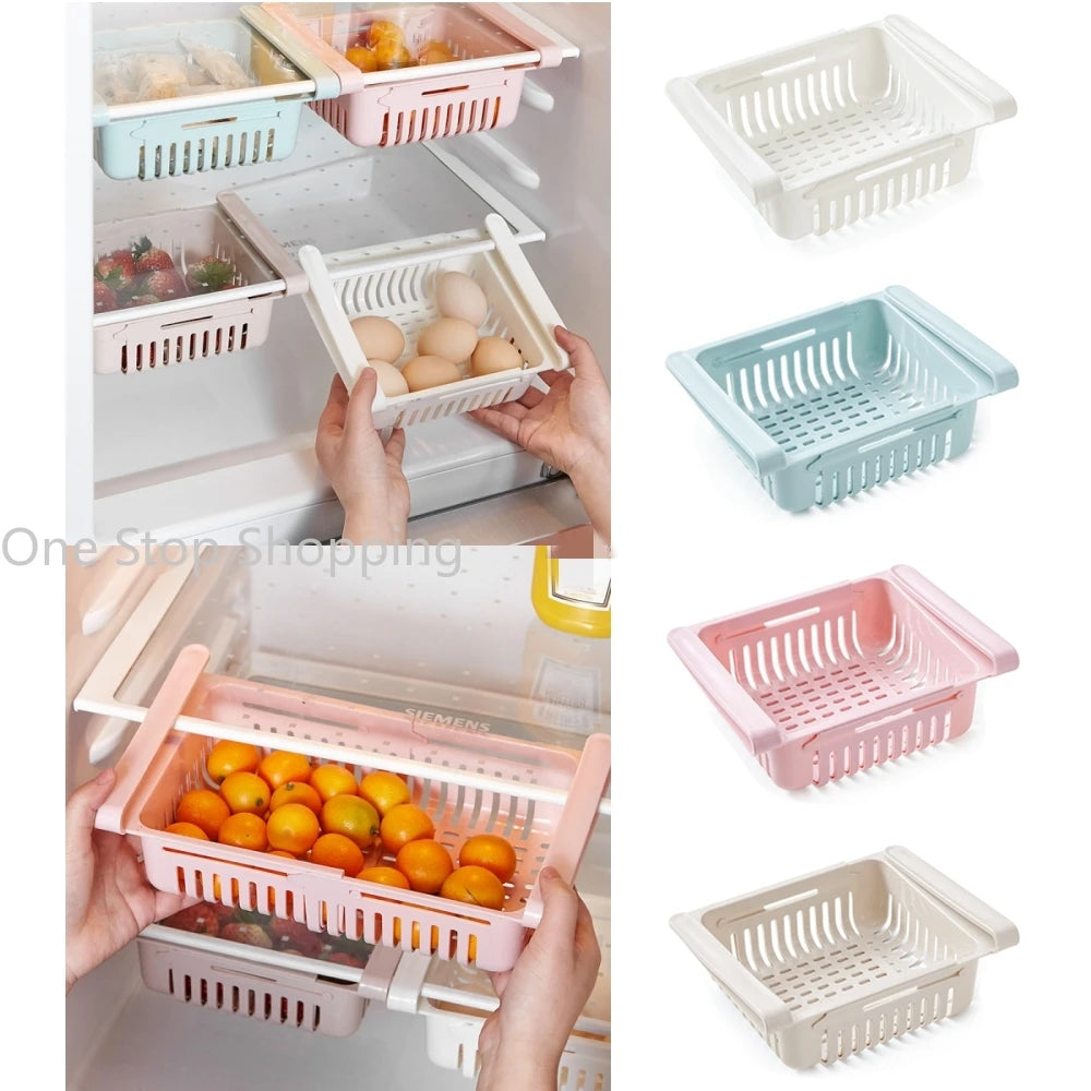 Fridge Organizer Storage Box Refrigerator Drawer Plastic Storage Container Shelf Fruit Egg Food Storage Box Kitchen Accessories