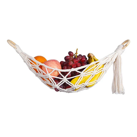 Kitchen Accessories under Cabinet Hanging Fruit Basket Hanging Storage Mesh Bag for Kitchen Kitchen Storage Fruit Hammock